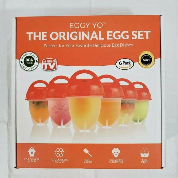 NEW EGGY YO SILICONE 5 IN 1 EGG COOKER SET - Picture 2 of 6